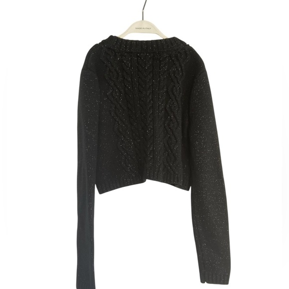 Rachel Zoe Glitter cable knit Pullover Sweater Girls Size 7/8 - Picture 1 of 13
